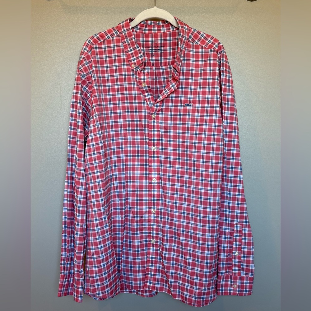 Men’s Vineyard Vines Performance XXL Classic Fit Whale Shirt